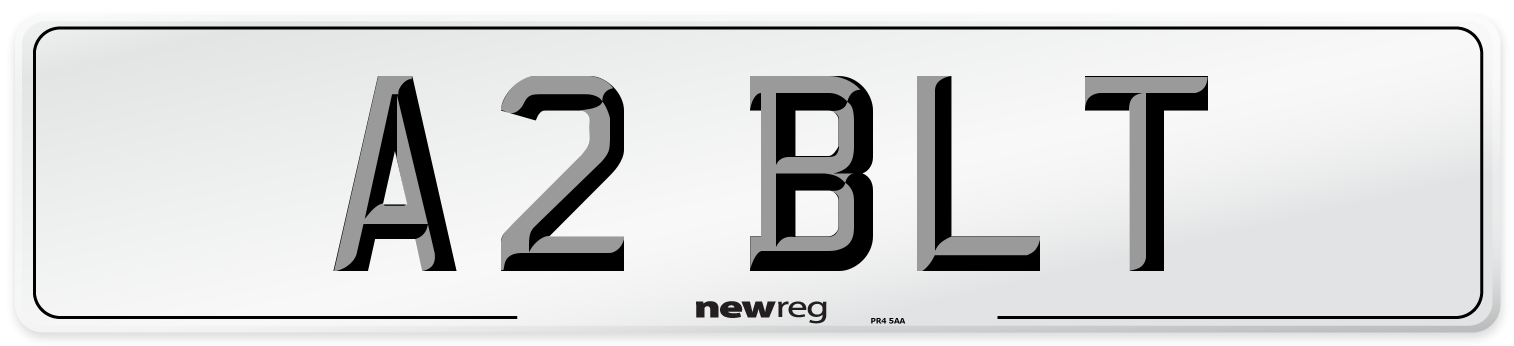 A2 BLT Number Plate from New Reg